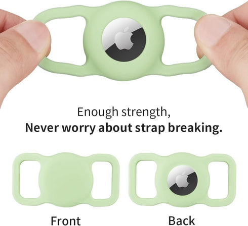 AirTag Cat Collar, Animire Soft Neoprene Padded Air Tag Collar for Extra Small Dogs, Polyester Puppy Pet Collar with Silicone AirTag Case Holder A...