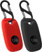 Geiomoo Silicone Case for Tile Pro 2022 Tracker, Soft Flexible Scratch Resistant Cover with Carabiner (2 Pack Red+Black)...
