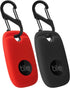 Geiomoo Silicone Case for Tile Pro 2022 Tracker, Soft Flexible Scratch Resistant Cover with Carabiner (2 Pack Red+Black)...