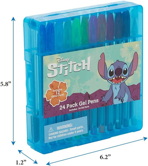 Disney Lilo and Stitch Gel Pen Set for Kids, 24 Pack with Glitter Gel Pens, Cute Pens for Girls and Boy...