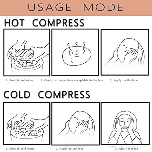 3 Holes Towel Mask Reusable Face Towel Mask Cold Hot Compress Facial Steamer Moisturizing Beauty Skin Care Spa Towels for Facial Steamer Mask for ...