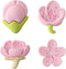 4PCS Flower Fridge Magnets 3D Tulip Plant Refrigerator Magnets for Cabinet Bulletin Board Decoration, Pink Cherry Flower PVC Decorative Refrigerat...