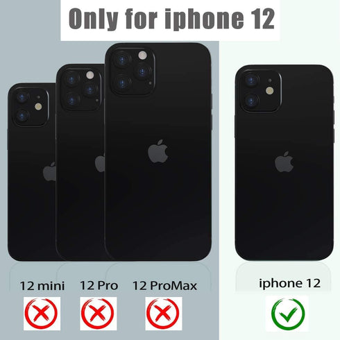 for iPhone 12 Waterproof Case,Waterproof Shockproof Dustproof IP68 Full-Body Hard Case Built-in Screen Protector Underwater Outdoor Waterproof Cov...