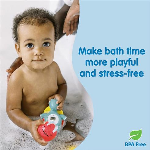 Dr. Brown's CleanUp Temposaurus Floating Bath Thermometer for Accurately Measuring Baby’s Bath Water Temperature, BPA Free...
