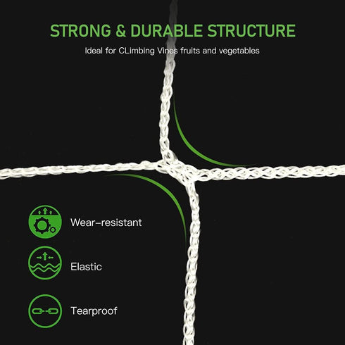 Trellis Netting, CANAGROW Heavy-Duty Garden Plant Trellis Netting for Climbing Plants, Outdoor Indoor Grow Net for Beans Tomatoes Peas Pumpkin Flo...