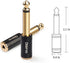 Disino 1/4" Mono to 1/8" Stereo Adapter, New Upgrade Gold-Plated 6.35mm TS Male Jack to 3.5mm TRS Female Stereo Adapter for Headphone, Amp Adapte,...