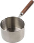 Small Milk Pot Stainless Steel Saucepan Wood Handle Saucepan 250ml Butter Warmer with Dual Pour Spout Candy Melting Pot Mini Frying Pan Soup Pot...