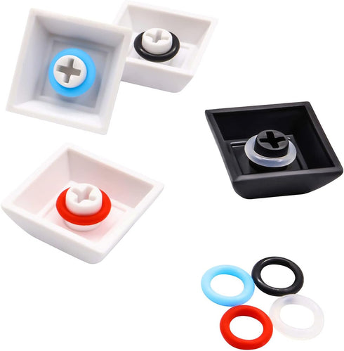 120Pcs Clear Rubber O-Ring Switch Dampeners Keycap white for Cherry MX Key Switch Keyboards Dampers...