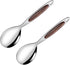 2pcs Stainless Steel Rice Spoon Rice Cooker Dishes Condiment Spoon Soup Rice Ladle Spoon Rice Serving Spoon Rice Scooper Asian Spoons Kitchen Scoo...