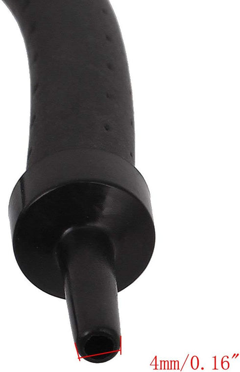 10mm Diameter Rubber Tube Aquarium Air Curtain Bubble Air Diffuser Flexible Air Bubble Rubber Tube for Aquarium Fish Tank, Black, Long (20cm/8")...