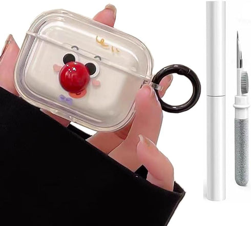 Compatible with Airpods 3rd Generation Case with Cleaning Kit, Cute Funny 3D Cartoon Soft Shockproof Airpod Protective Case Cover Women Girl with ...