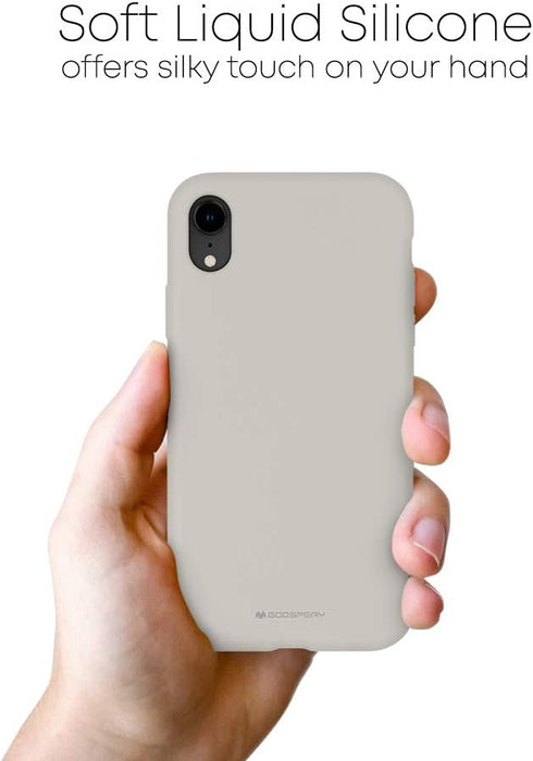 GOOSPERY Liquid Silicone Case for Apple iPhone XR 6.1 Inch (2018) Jelly Rubber Bumper Case with Soft Microfiber Lining (Stone)...