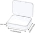 6 Pcs Mini Plastic Storage Containers Box with Lid, 4.5x3.4 Inches Clear Rectangle Box for Collecting Small Items, Beads, Game Pieces, Business Ca...
