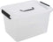 1-Pack Plastic Storage Box, Clear Latch Box with Handle and Lid, 10 L...