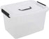 1-Pack Plastic Storage Box, Clear Latch Box with Handle and Lid, 10 L...