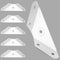 12 Pcs Corner Bracket Metal Corner Brace Corner Support Trapeziform Angle Code, Cabinet Countertop Brackets for Wood Chair, Box, Desk (White)...