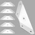 12 Pcs Corner Bracket Metal Corner Brace Corner Support Trapeziform Angle Code, Cabinet Countertop Brackets for Wood Chair, Box, Desk (White)...