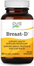 Breast D by Pure Essence - Natural Supplement for Estrogen Balance, Hormonal Acne, and Menopause Support with Vitamin D3, Calcium, Green Tea & Lyc...