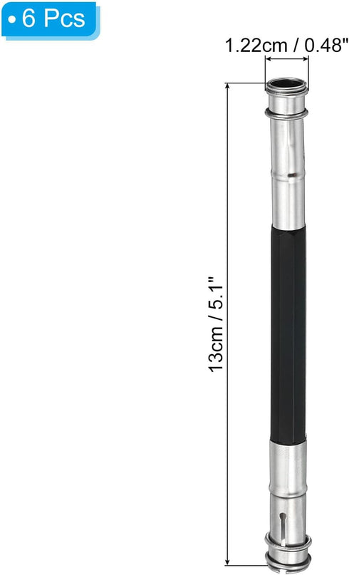 PATIKIL Pencil Extenders, 6 Pack Metal Dual Head Adjustable Pencil Holder Extender for Artists Drawing Shading, Black...