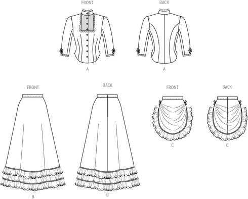 McCall's Misses' Old West Costume Sewing Pattern Packet, Design Code M8397, Sizes 8-10-12-14-16...