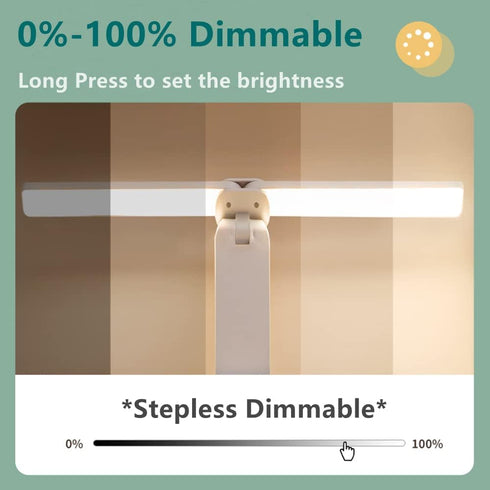 LED Double Head Desk Lamp with Large Lighting Range for Home Office,Portable Small Battery Operated Rechargeable Light for Kids,Reading,Studying,D...