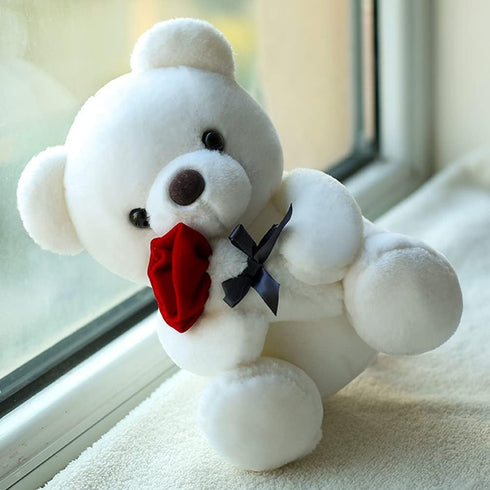 Teddy Bear Plush Stuffed Animal Valentines Day Teddy Bear with Rose,Sweet Bear Great Gift for Your Loved One,Girlfriend Kids Birthday, Valentine, ...