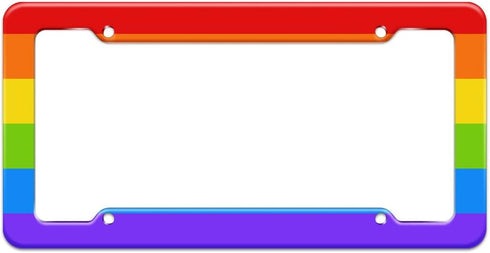 Graphics and More Blank Rainbow LGBTQ Gay Pride Pattern License Plate Frame...