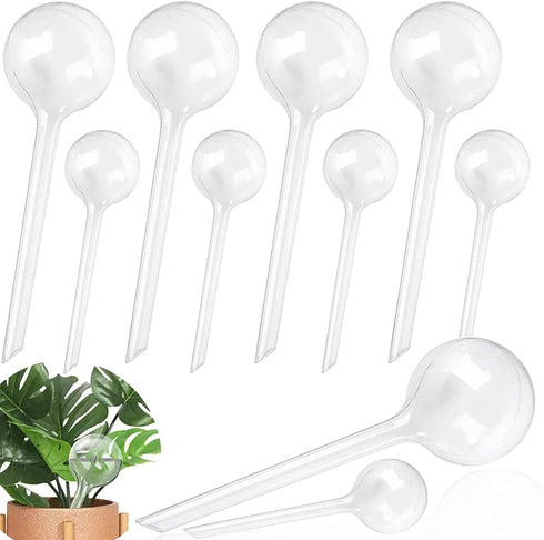 10 Pcs Clear Plant Watering Bulbs,Plastic Automatic Watering System for Plants,Garden Water Device for Plant Indoor Outdoor...