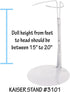 Kaiser Doll Stand 3101 - White Doll Stand for 15" to 20" chubby-waisted Dolls...