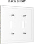 Floral Tropical Jungle Animals Double Toggle Light Switch Cover Decorative Palm Trees 2 Gang Wall Plate Electrical Faceplate for Bathroom Home Liv...