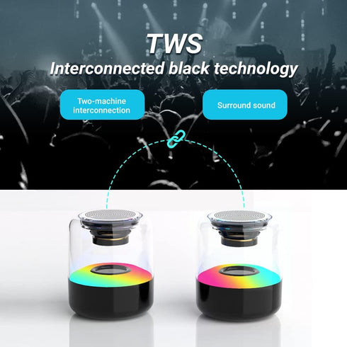 Bluetooth Speaker, Portable Wireless Speaker, with TWS Paring, RGB Lights, for Home/Party. (Chinese Boot Sound and Simple Packaging Box)...