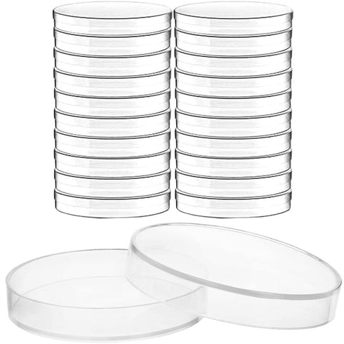 20 Pcs Plastic Petri Dishes with Lids, 60x15mm Sterile Culture Dishes...