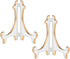 Artliving 2 Pack 5inch White Gold Thicken Acrylic Easels Display Stand Plate Stand Holder display Pictures Frame,Decorative Plates, and Artworks...