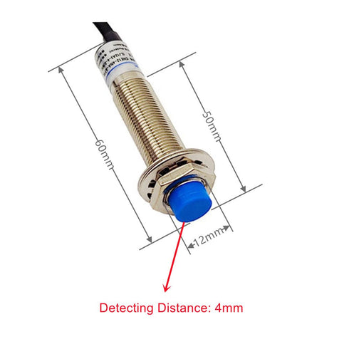 M12 Inductive Proximity Sensor LJ12A3-4-Z/BY Normally Open Detection Approach Switch PNP NO 3 Wire DC 6V-36V with I Type Bracket (2 Pack, PNP NO+I...