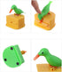 shenghang BIRD Toothpick Dispenser Bird toothpick box funny portable plastic toothpick holder Automatic telescopic push type (B)...