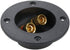 Black Speaker Box Terminal Cup Round 2 Way Binding Post Power Plates Speaker Terminal Wire Cup Box Brass Plate Push Spring Cup Connector with Moun...