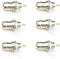 BNC Chassis Panel Mount Socket Female Jack Solder Type Connectors Adapter 6-Pack...