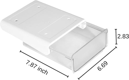 Under Desk Drawer, Office Organizer, Storage Cabinet, Self-adhesive Organizer Box, Slide-out Cabinet, Desk Caddy Single Small (White)...
