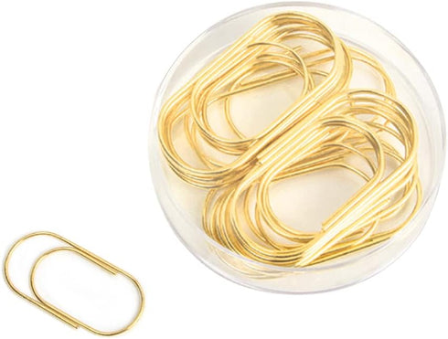 Gold Jumbo Paper Clips 20pcs Oversized Gold Paperclips 50mm/2 inch Non Skid Smooth Finish Steel Wire Office Supply Accessories...