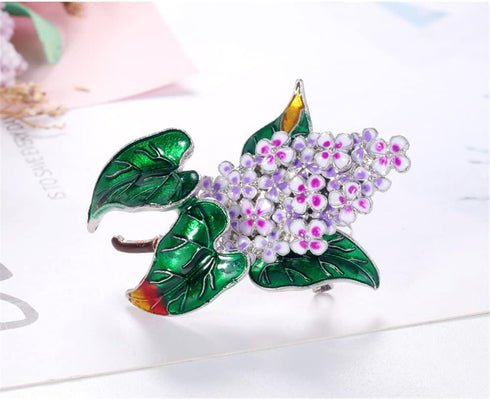 Lilac Flower Brooches Pin For Women Purple Clove Flower Enamel Brooch Pins Weddings Party Brooch Lapel Pin Jewelry Gifts...