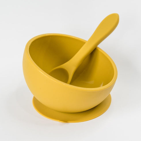 Babeehive Goods Bowls | Stress-Free, Mess-Free Mealtime | Food-Grade Silicone | Sturdy Suction Bowl and Soft Silicone Spoon | Soft, Flexible Silic...