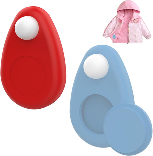 2 Pack Waterproof AirTag Holder for Kids Hidden, Anti-Removal GPS Tracker Case Compatible with Apple Airtag, Anti-Lost Silicone Protective Case wi...
