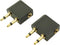 2PCS Gold Plated Dual 3.5mm Male Audio Headphone Jack Airplane Plug Male to Female Aviation Audio Adapter Gold Plated Aviation Headphone Adapter H...