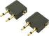 2PCS Gold Plated Dual 3.5mm Male Audio Headphone Jack Airplane Plug Male to Female Aviation Audio Adapter Gold Plated Aviation Headphone Adapter H...