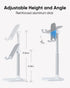 Cell Phone Stand, Height Adjustable Phone Stand for Desk, Desktop Phone Holder Cradle Compatible with iPhone, Pro Max, Galaxy, and All Mobile Phon...