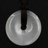 Semi Precious Gemstones 30mm Circle Coin Peace Donut Beads Adjustable Braided Rope Pendant Necklace...