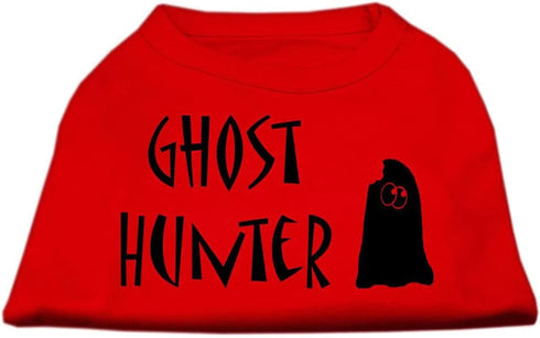 Halloween Pet Dog & Cat Shirt Screen Printed, Ghost Hunter Red 2XL (20-25 lbs.)...