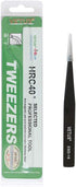 VETUS ESD Anti-static SMD Tweezer Non-magnetic Stainless Steel Pointed Tip for Repair PC Laptop Black ESD-16...