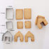 SIENON Gingerbread House Cookie Cutter Set 3pcs, 3D Stainless Steel Mini Christmas House Cookie Cutter Kit, Ginger bread Biscuit Cookie Mold Mug T...