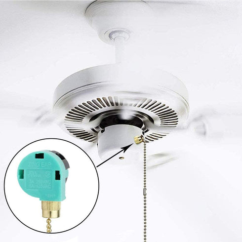 Ceiling Fans Switch Zing Ear ZE-268S6, 3 Speed 4 Wire Pull Chain Cord Appliances Switch Speed Control Replacement Parts Compatible with Hunter Cei...